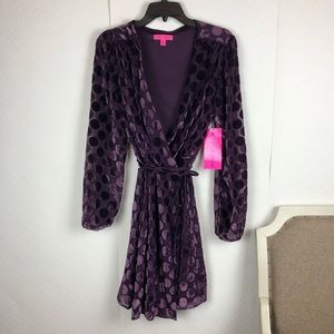 Betsey Johnson Purple Polka Dot Dress